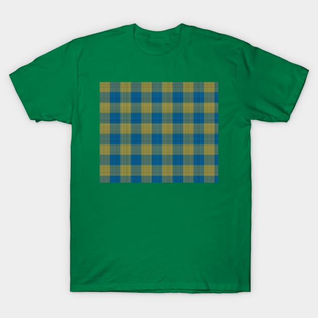 Blue / Yellow / Green "Fabric" check pattern T-Shirt by wagnerps